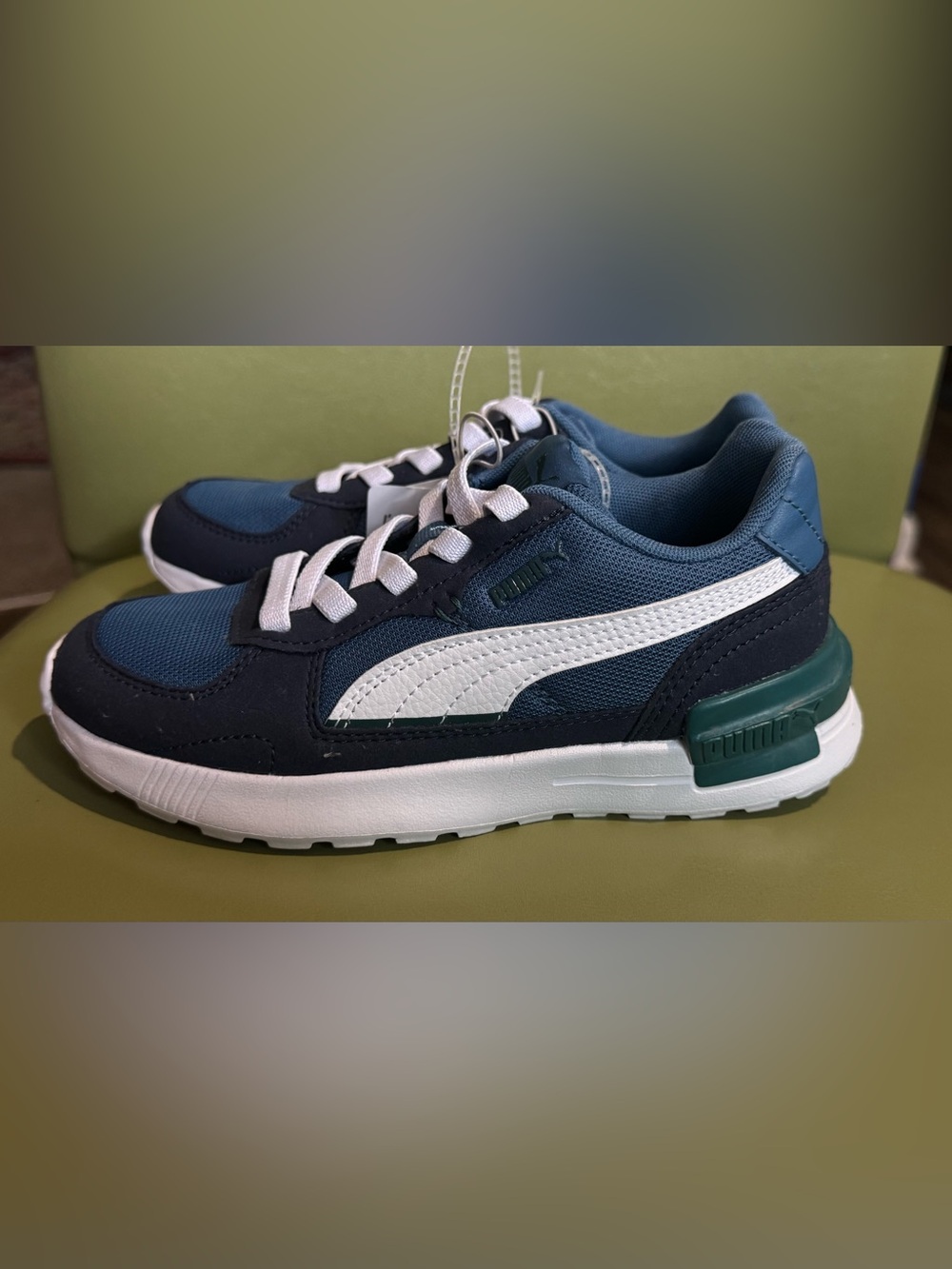 NEW PUMA Kids Navy and White Athletic Sneakers